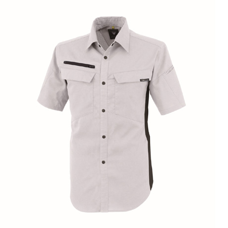 帯電防止半袖シャツ【1512-XEB】 22.シルバーグレー