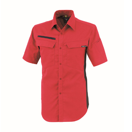 帯電防止半袖シャツ【1512-XEB】 71.レッド