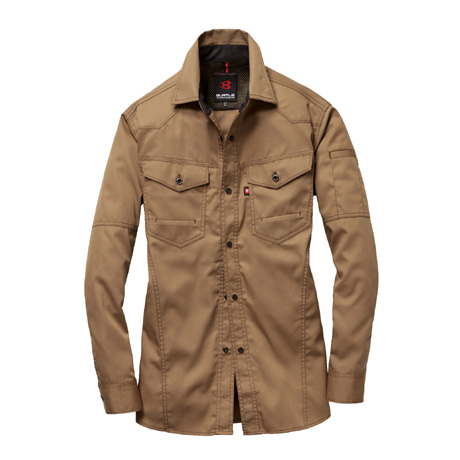 JIS8118適合長袖シャツ【1515-BAT】 24.キャメル