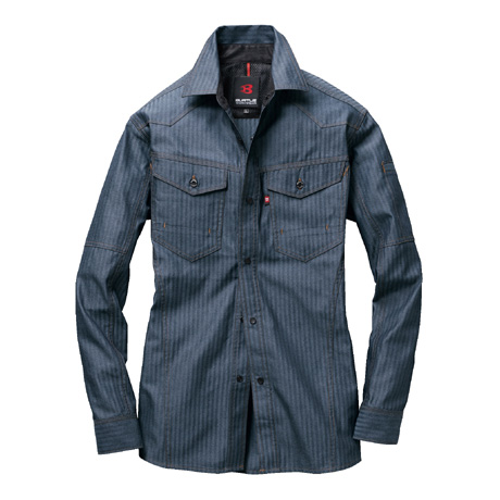 JIS8118適合長袖シャツ【1515-BAT】 45.インディゴ