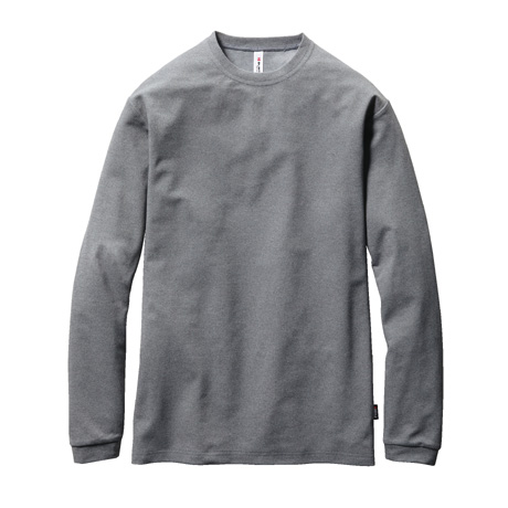 ロングスリーブTシャツ【155-BAT】 52.バーク(杢)