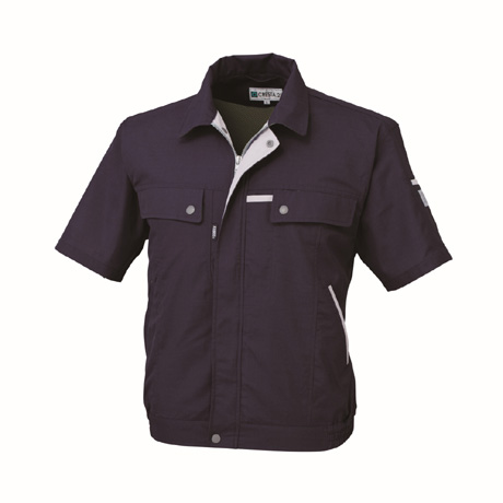 吸汗速乾半袖ブルゾン【1551-XEB】 19.ディープネイビー