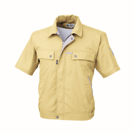 吸汗速乾半袖ブルゾン【1551-XEB】 57.マスタード