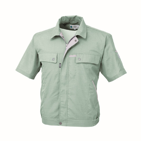 吸汗速乾半袖ブルゾン【1551-XEB】 61.モスグリーン