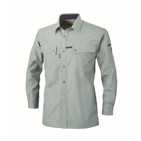 吸汗速乾長袖シャツ【1553-XEB】 605.ミストグリーン