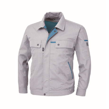 吸汗速乾長袖ブルゾン【1554-XEB】 22.シルバーグレー