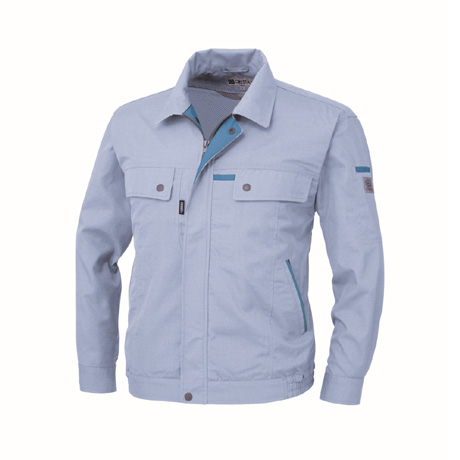 吸汗速乾長袖ブルゾン【1554-XEB】 42.サックス