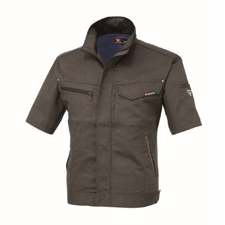 立体裁断半袖ブルゾン【1631-XEB】 25.チャコールグレー