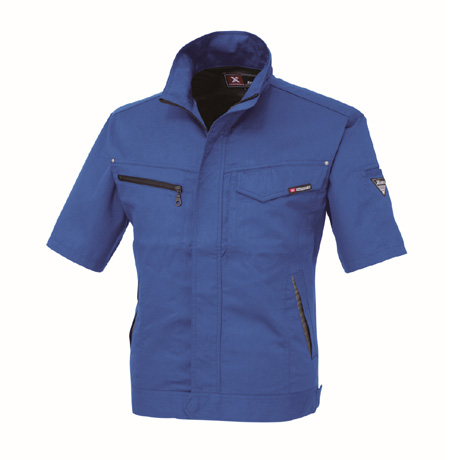 立体裁断半袖ブルゾン【1631-XEB】 46.ロイヤルブルー