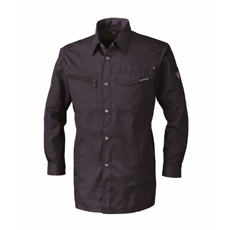 立体裁断長袖シャツ【1633-XEB】 19.ディープネイビー