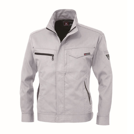 立体裁断長袖ブルゾン【1634-XEB】 22.シルバーグレー