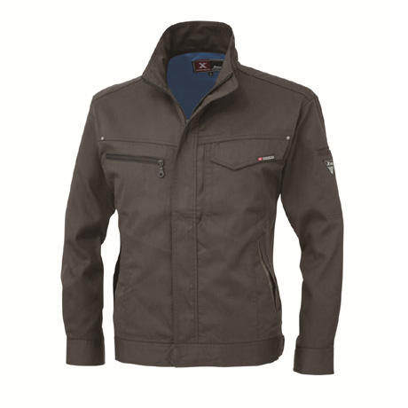 立体裁断長袖ブルゾン【1634-XEB】 25.チャコールグレー