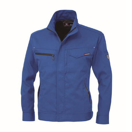 立体裁断長袖ブルゾン【1634-XEB】 46.ロイヤルブルー