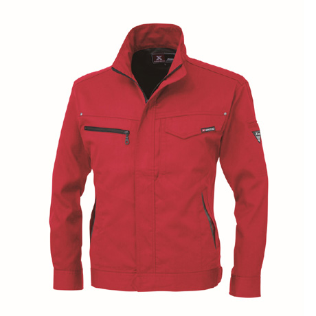 立体裁断長袖ブルゾン【1634-XEB】 71.レッド