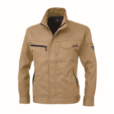 立体裁断長袖ブルゾン【1634-XEB】 81.キャメル