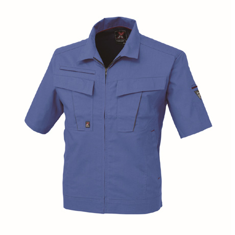 消臭機能半袖ブルゾン【1651-XEB】 40.ブルー