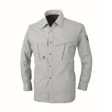 消臭機能長袖シャツ【1653-XEB】 22.シルバーグレー