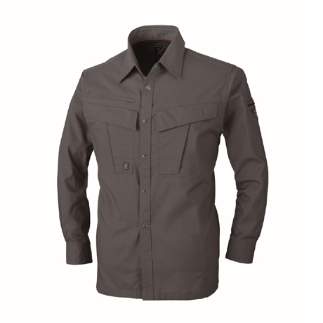 消臭機能長袖シャツ【1653-XEB】 25.チャコールグレー