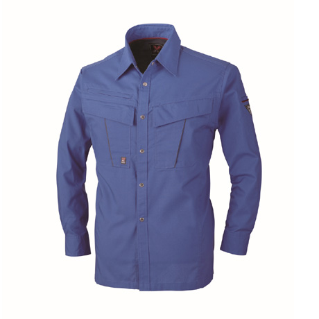 消臭機能長袖シャツ【1653-XEB】 40.ブルー