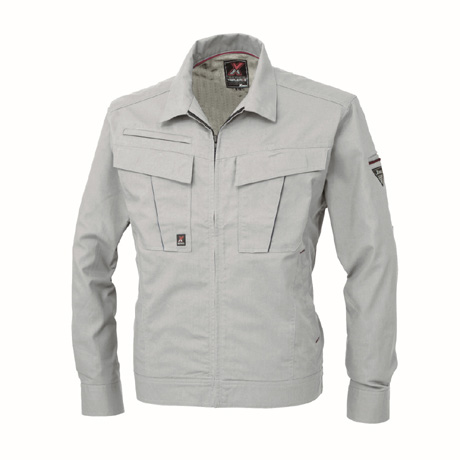 消臭機能長袖ブルゾン【1654-XEB】 22.シルバーグレー