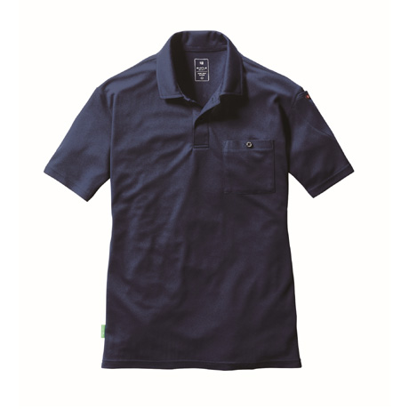 消臭加工半袖ポロシャツ【167-BAT】 003.ネイビー