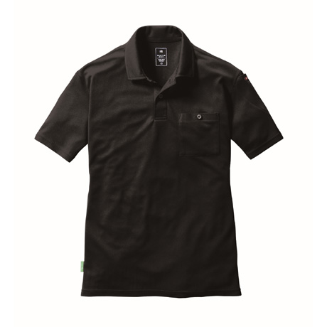 消臭加工半袖ポロシャツ【167-BAT】 035.ブラック