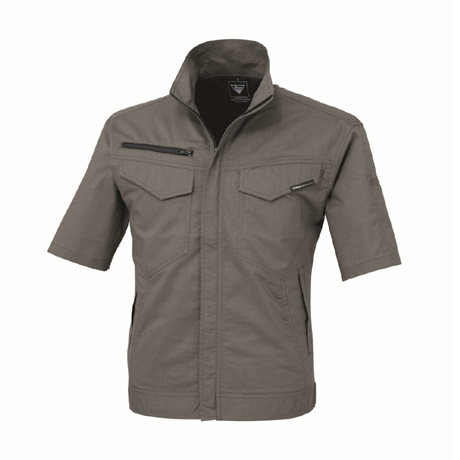 清涼素材半袖ブルゾン【1691-XEB】 25.チャコールグレー