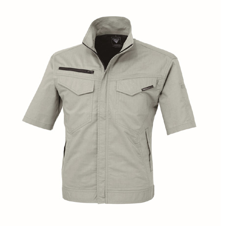 清涼素材半袖ブルゾン【1691-XEB】 61.モスグリーン