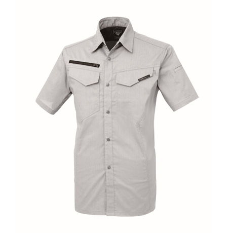 清涼素材半袖シャツ【1692-XEB】 22.シルバーグレー