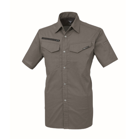 清涼素材半袖シャツ【1692-XEB】 25.チャコールグレー