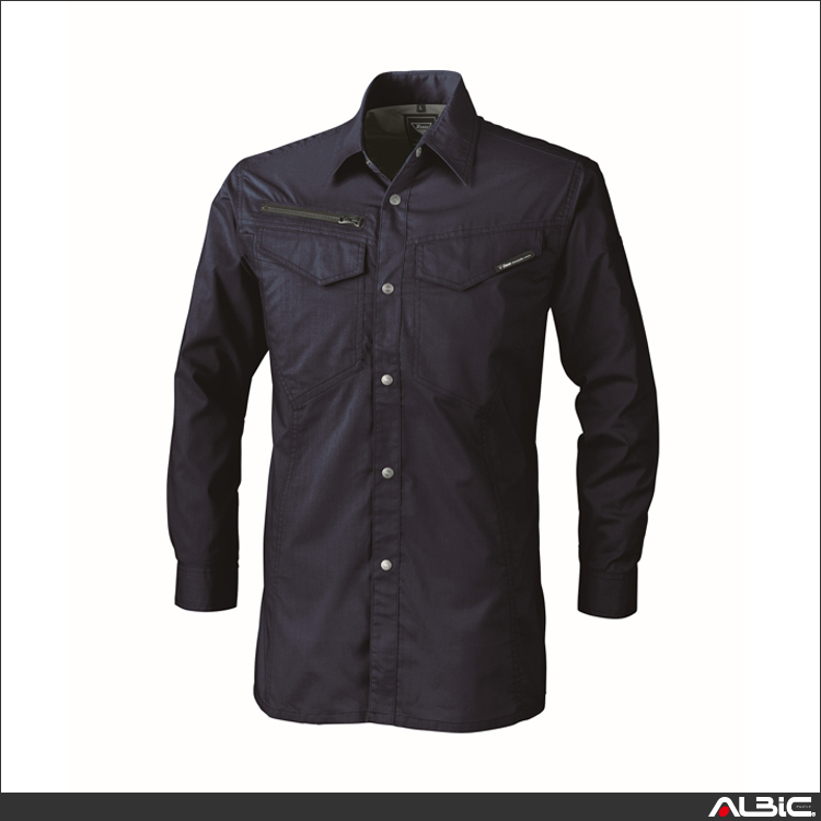 清涼素材長袖シャツ【1693-XEB】 商品写真