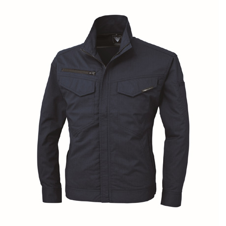 清涼素材長袖ブルゾン【1694-XEB】 19.ディープネイビー