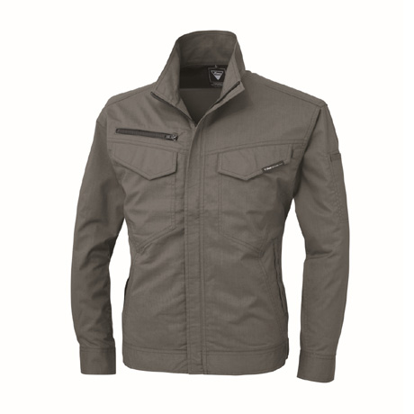 清涼素材長袖ブルゾン【1694-XEB】 25.チャコールグレー