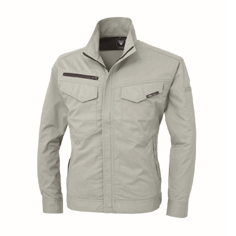 清涼素材長袖ブルゾン【1694-XEB】 61.モスグリーン