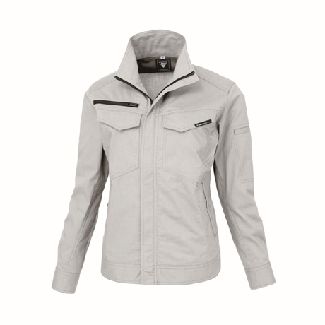 帯電防止レディス長袖ブルゾン【1698-XEB】 22.シルバーグレー