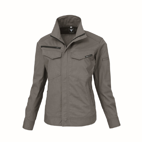 帯電防止レディス長袖ブルゾン【1698-XEB】 25.チャコールグレー