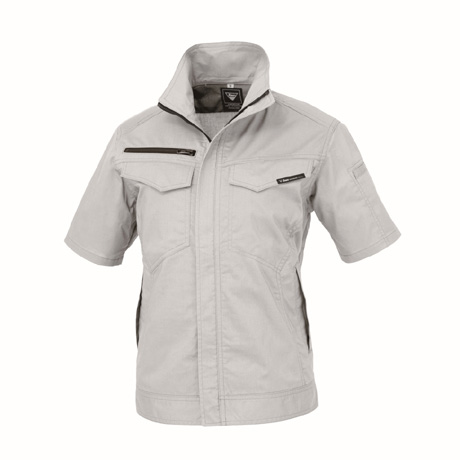 帯電防止レディス半袖ブルゾン【1700-XEB】 22.シルバーグレー