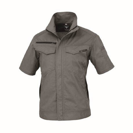 帯電防止レディス半袖ブルゾン【1700-XEB】 25.チャコールグレー