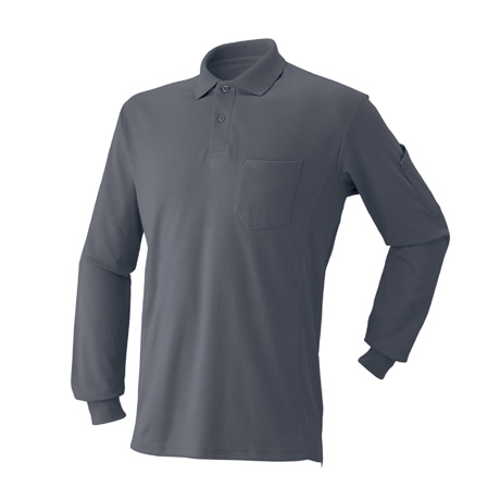 吸汗速乾長袖ポロシャツ【170015-ATK】 52.チャコール