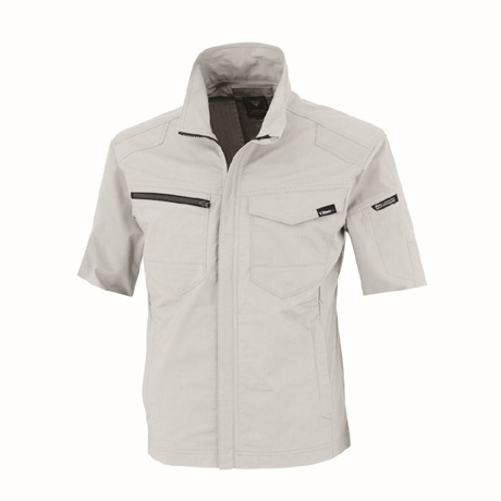 帯電防止半袖ブルゾン【1711-XEB】 22.シルバーグレー