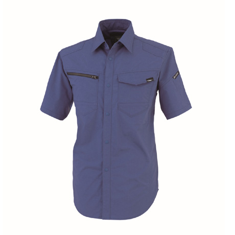 帯電防止半袖シャツ【1712-XEB】 40.ブルー