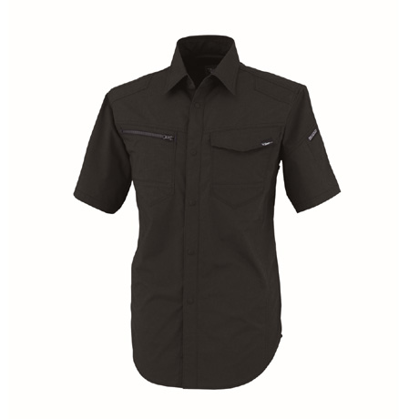 帯電防止半袖シャツ【1712-XEB】 90.クロ