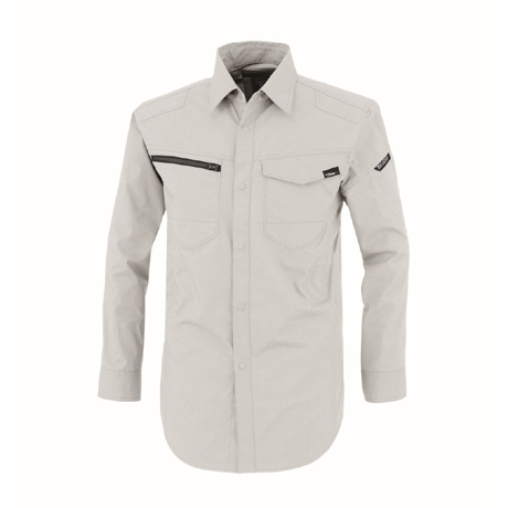 帯電防止長袖シャツ【1713-XEB】 22.シルバーグレー