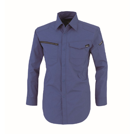 帯電防止長袖シャツ【1713-XEB】 40.ブルー