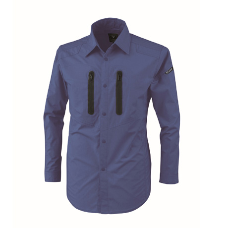 帯電防止長袖シャツ【1733-XEB】 40.ブルー