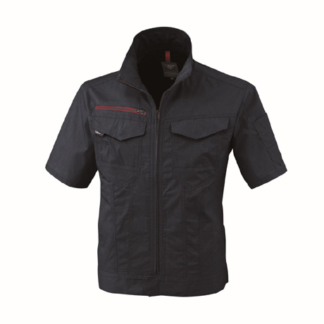 ストレッチ半袖ブルゾン【1751-XEB】 19.ディープネイビー