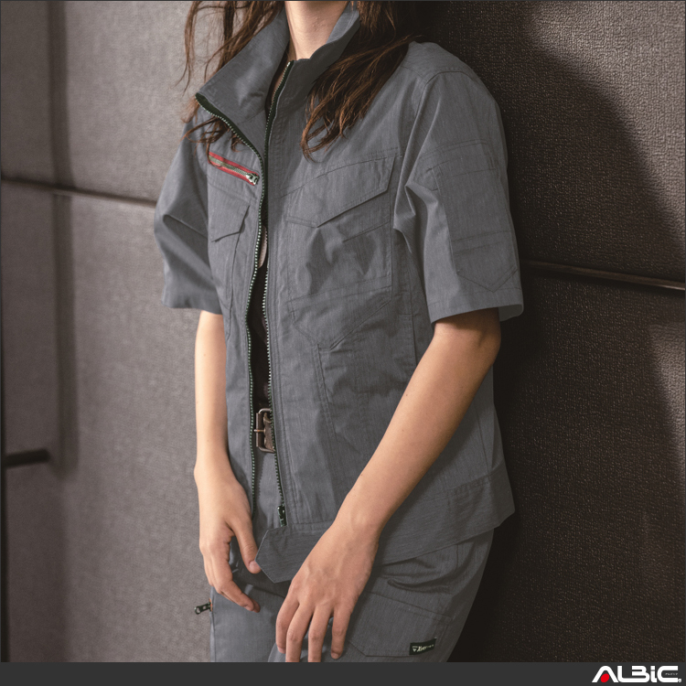 ストレッチ半袖ブルゾン【1751-XEB】 商品写真