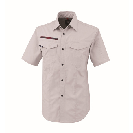 ストレッチ半袖シャツ【1752-XEB】 22.シルバーグレー