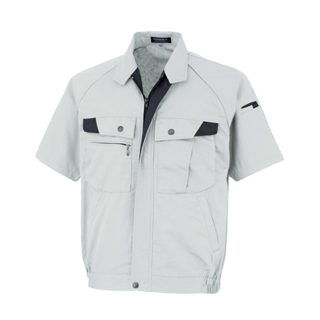 形態安定半袖ブルゾン【18001-OKH】 C4.シルバーグレー