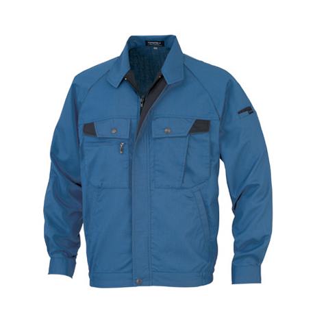 形態安定長袖ブルゾン【18002-OKH】 C1.ブルー